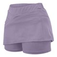 thumbnail image 4 of Iugvhana Womens Skorts with Pockets Lightweight Tummy Control Plus Size Skorts for Women High Waist Solid Color Athletic Sports Skirt Shorts Purple#03 XXXXL, 4 of 5