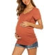 thumbnail image 4 of Ekouaer Women's Nursing Tops for Breastfeeding 3 Pack Maternity Shirts Double Layer Pregnancy Clothes Postpartum Tee Shirt, 4 of 4