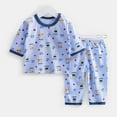 thumbnail image 2 of QWIED Boys Pajamas Toddler Short Sleeve Clothing Kids Cartoon Prints Tops Shorts Set Outfits 18 Months-24 Months, 2 of 7