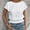 White, variant on Munlar Women Tops Casual Summer Peplum Black Shirts Hollow out Short Sleeve Crew Neck Loose Solid Color Blouses 2XL