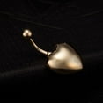 thumbnail image 2 of tredstone Smooth Surface Heart Navel Belly Button Ring Copper Umbilical Nail Studs Body Piercing Jewelry, 2 of 8