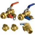 thumbnail image 2 of Hydro Master Kit de Valve de Service pour Chauffe-Eau Sans Réservoir avec Soupape de Décharge Incluse 2 Connexions SWT, Isolateur IPS 1 Pouce Laiton Propre, 2 of 4