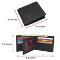 thumbnail image 4 of MARSHAL Men's Western Rodeo Wallet  Vintage Leather Bifold with Bull Design, RFID Blocking, and Classic Cowboy Style Black, 4 of 8