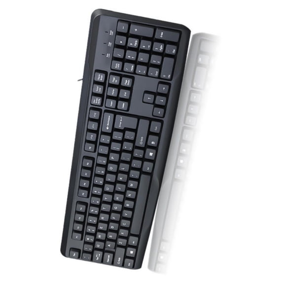 Yammee 104Keys Ergonomic Wire Keyboard with Water Resistant and Ergonomic Feature