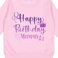 thumbnail image 3 of Inktastic Purple Happy Birthday Mommy Toddler Sweatshirt, 3 of 4