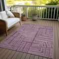 thumbnail image 6 of Addison Rugs Chantille Indoor/Outdoor Transitional Geometric, Abstract Eggplant Washable Rectangle Rug, 3' x 5', 6 of 6