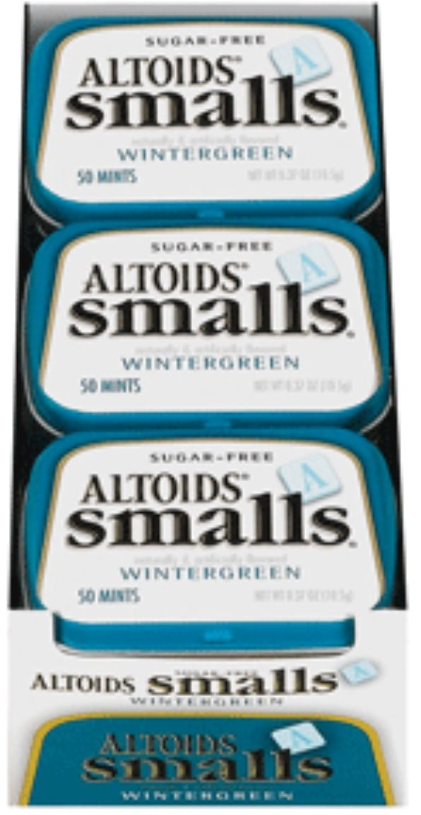 Altoids Smalls Sugar Free Wintergreen Mints 9 packs (0.5oz per pack) (Pack of 2) by