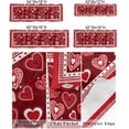 thumbnail image 2 of Happy Valentine''s Day Curtain Valance 54x18in,Romantic Love Kitchen Valances for Windows,Bohemian Rod Pocket Curtain,Hearts Seamless Short Curtains Window Treatment for Bedroom Bathroom Living Room, 2 of 6