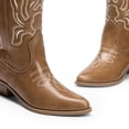 thumbnail image 4 of Bota DREAM PAIRS Vaquera Western Marrón Claro Media Caña Talle 9, 4 of 7