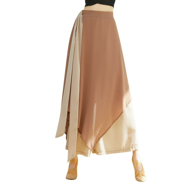 Pantalon d'Entraînement de Danse à Jambes Larges pour Femmes - Pantalon de Gymnastique à Taille Élastique pour la Pratique (s-TG)