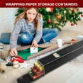 thumbnail image 5 of Wrapping Paper Storage Bag 31", Gift Wrapping Paper Organizer Storage Containers with Pocket for Crafts Poster Tools, Christmas Wrap Paper Holder fits for 9 Standard Rolls, Black, 5 of 6