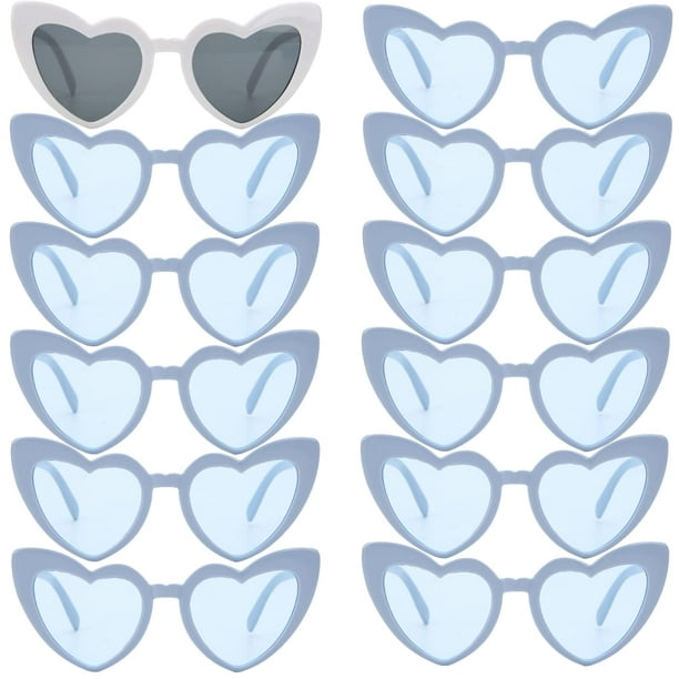 12 Pares de Gafas de Sol en Forma de Corazón para Despedida de Soltera Loanzeg
