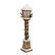 thumbnail image 3 of Farol navideño, luz nocturna, farola de madera para repisa de chimenea, iglesia de invierno Marrón, 3 of 6