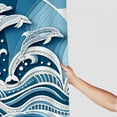thumbnail image 3 of GOSMITH Sea Waves and Couple of Dolphins Home Decor Shower Curtain for Bathroom Decoration White, 3 of 7
