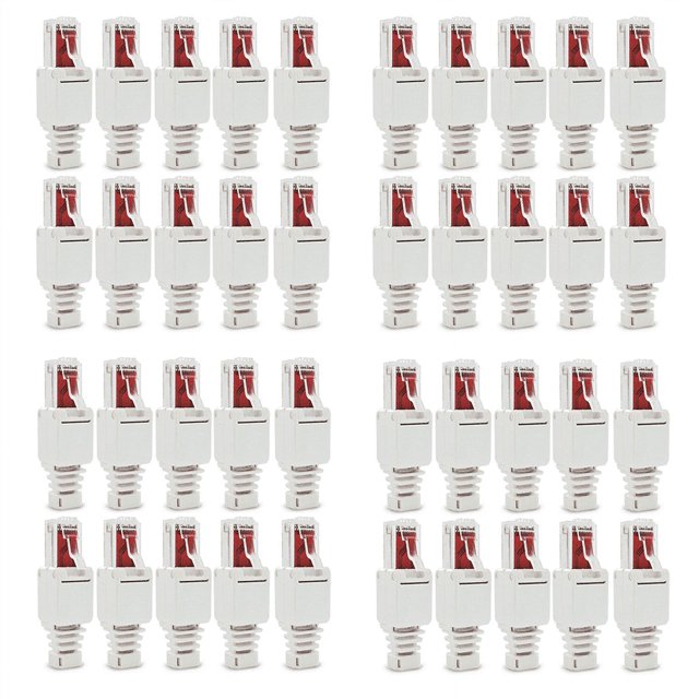 40 x Connecteurs de Réseau Sans Outils RJ45 CAT6 LAN UTP Câble Sans Outils Cat5 Cat7 Câble d'Installation Patch Câble