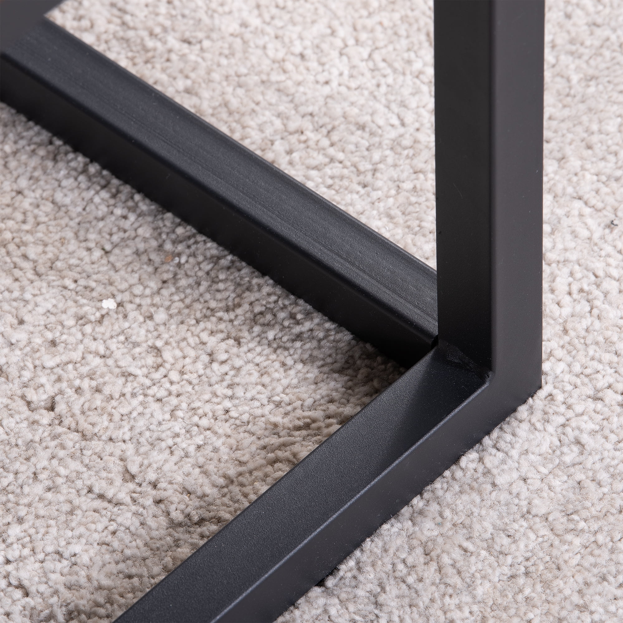 Kadyn Metal Base Upholstered Bench, PU Ottoman Bench for Entryway, Modern PU Bench for Bedroom, Dark Brown