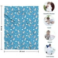 thumbnail image 4 of Blue Cartoon Unicorn Gift Balloon Cloud Pattern Blanket,Comfortable Soft Flannel Throw Blanket,All Season,Warm Lightweight Blankets for Sofa Bed Couch Living Room Chair,30"x40", 4 of 4