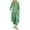 Green, variant on Dvprdro Womens Casual Fashion Plus Size 2 Piece Sets Elegant Comfy Dressy Casual Long Sleeve Irregular Hem Shirts Tops and Loose Pockets Wide Leg Pants Outfits