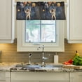 thumbnail image 2 of Yayeee Kitchen Valance Rod Pocket 54" x 18" Living Room Window Curtain, Watercolor Astronaut, 2 of 6