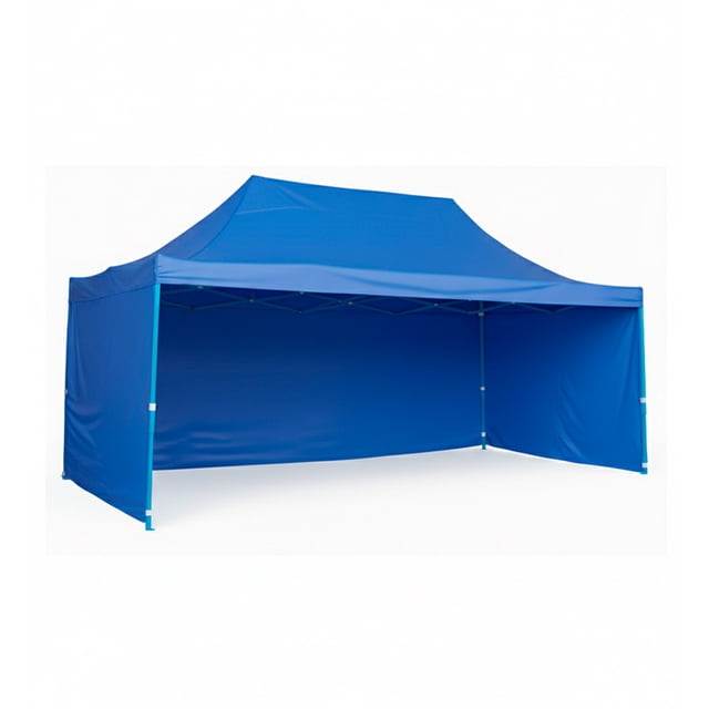 Ilios Innova | Toldo Plegable Azul 3x4.5 con Paredes Laterales, Impermeable y Resistente al Calor, Velcro de Ajuste, Ideal para Exterior.