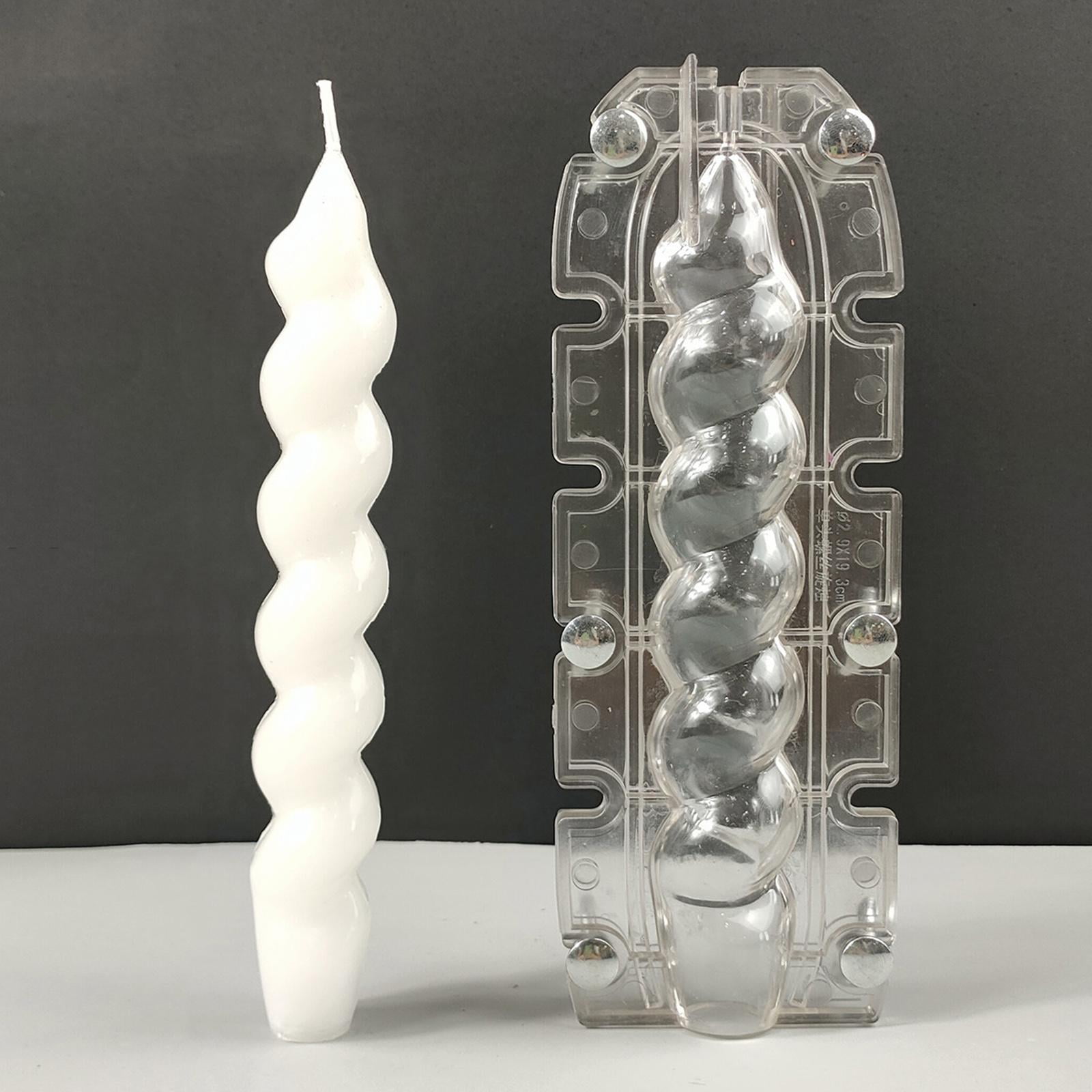 GUOOL Plastic Candles Transparent Candles Manufacture, Soap DIY Conical Candles Supplies for Sailings Perfumad - Transparent, 19.3x2CM