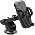 thumbnail image 2 of Car Phone Mount, Universal Windshield/Dashboard Holder with 360° Rotation, Lightweight & Stable Design for 50-100mm Smartphones, ABS+PP+PVC Material, Black - Ideal for Navigation, Music Control &, 2 of 7