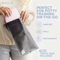 thumbnail image 3 of Asiento de inodoro Jool Baby plegable para viaje con bolsa, rosa, 3 of 6