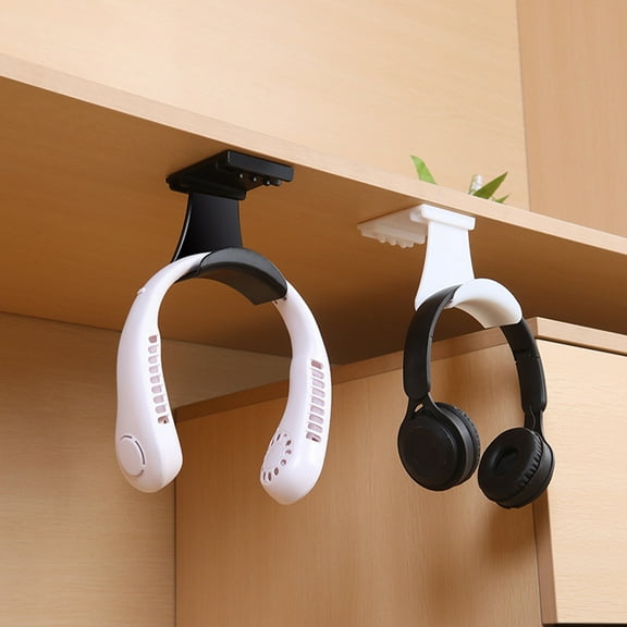 FRCOLOR  2 Pcs Headset Hangers Storage Racks Wall Mount Headphone under Desk Hook