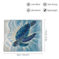 thumbnail image 3 of Qxltty Deep Blue Sea Turtle Soft Cozy Fluffy Blankets for Couch Sofa Chair Bed Camping Picnic Travel Lightweight Bed 50×60inch, 3 of 7