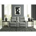 thumbnail image 2 of Signature Design by Ashley Carrigan Lane Gray Reclining Loveseat with Console, 2 of 8