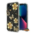 thumbnail image 5 of For Apple iPhone 17 Pro Hybrid Dazzling Case with Stylish Design Trendy Pattern, Slim PC & TPU Cover - Gold Flowers, 5 of 7