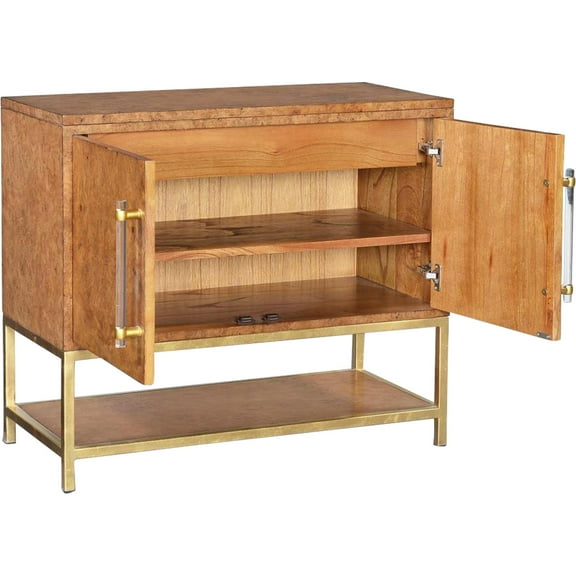 Elegant Contemporary Steuben Nightstand with Concealed Drawer