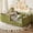 Green + MDF + Metal + Teddy + Full, variant on Full Size Soft Upholstered Floor Bed, Montessori Floor Bed with Full Surround Safety Rails, Low to Ground Bed Frame for Boys Girls, Green