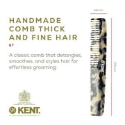 Kent 6T Fine Tooth Comb and Wide Tooth Hair Comb, Handmade Styling Comb for Hair Care, Barber Combs, Beard Combs For Men, Hair Styling Grooming Hair Combs for Men, Women and Kids