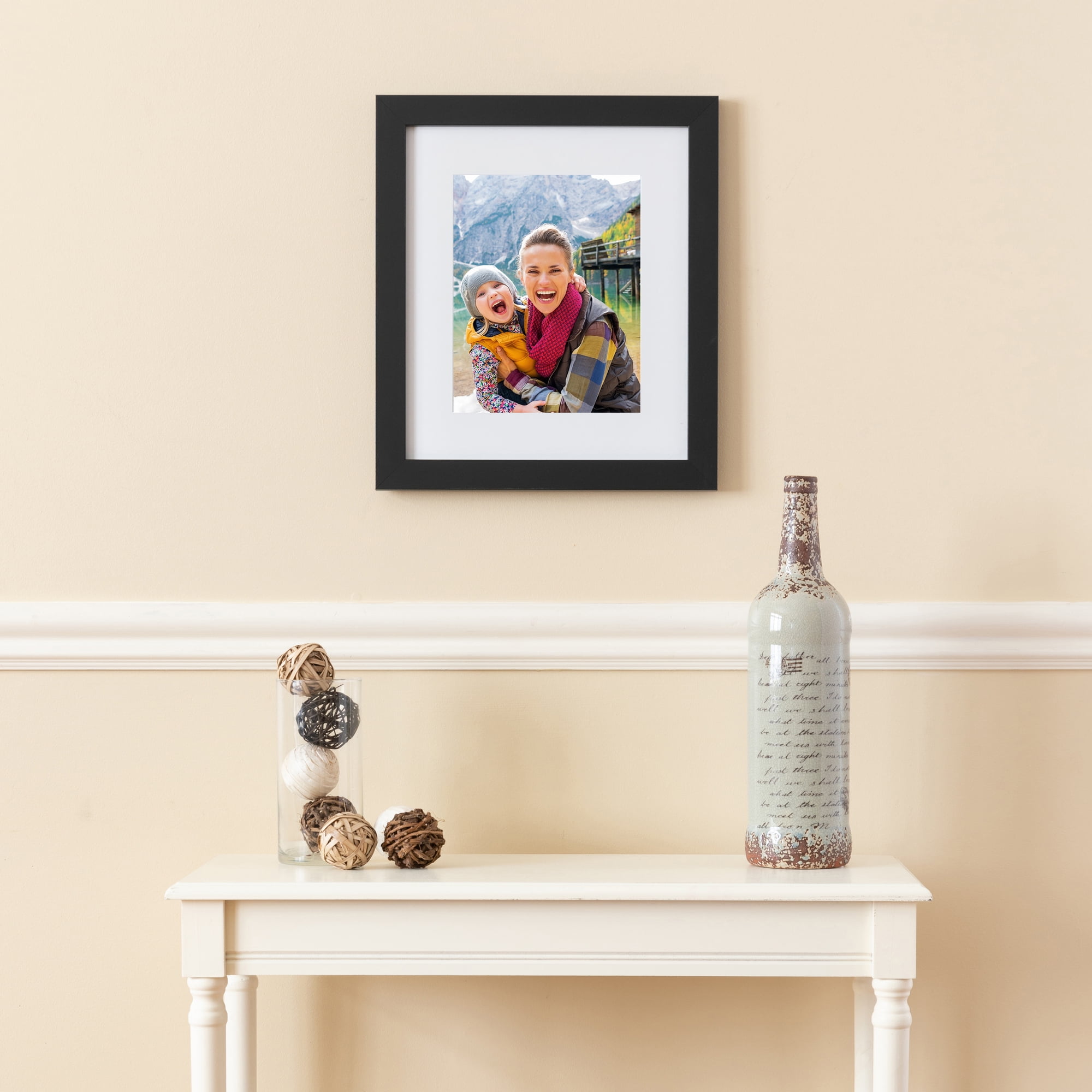 ArtToFrames 18x24 Inch Noir Black - Full Wrap Picture Frame, This Black MDF Poster Frame is Great for Your Art or Photos, Comes with 060 Plexi Glass (4852)