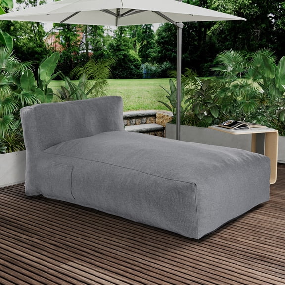 Evita Outdoor Chaise Lounge Chair for Patio, Comfy Pool Lounge Sofa with Foam Filling, Water-Resistant Outdoor Daybed Patio Lounger Chair, Garden & Poolside, Outdoor Bean Bed Chair