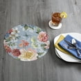 thumbnail image 3 of Wipe-Clean Round Reversible Shaped Place mats, Spring Meadow, Set of 2, Made in The USA, 3 of 3