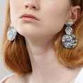 thumbnail image 2 of Acetate Sheet Geometry Circular Long Section Acetate geometry earring Circular Retro Mixed Style Earrings Ear Studs Earrings, 2 of 7