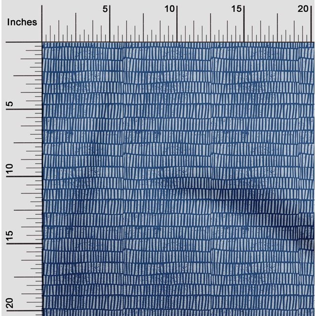 oneOone Cotton Cambric Fabric Uneven Stripe Block Printed Craft Fabric BTY 56 Inch Wide