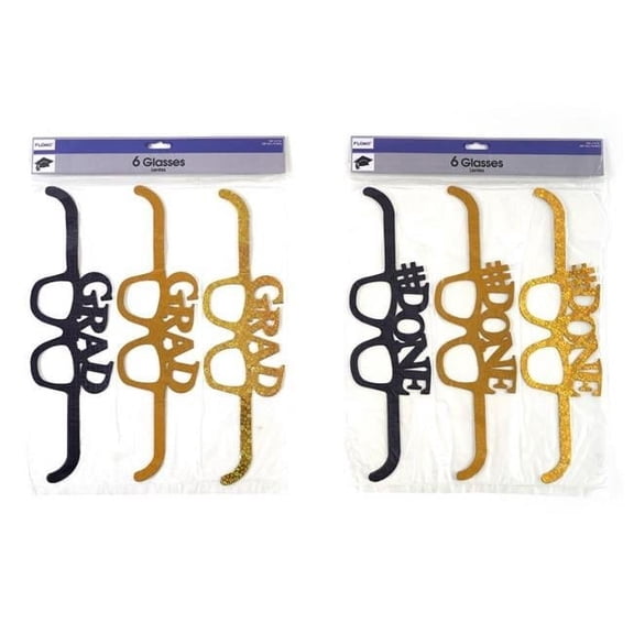 DDI 2368154 Graduation Paper Glasses, 2 Designs - 6 per Pack - Pack of 36