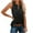 Black, variant on WTXUE Tank Tops Sleeveless, Scoop Neck Women's Keyhole V-Neck Tank Summer Loose Flowy Blouses Solid Casual Tops for Women Black XL