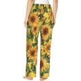 thumbnail image 5 of PISONIC Sunflower Butterfly Printed Women's Pajama Pants, Comfy Pajama Bottoms With Pockets&Drawstring, 5 of 7