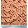 thumbnail image 1 of Soimoi Orange Silk Fabric Flower Artistic Print Sewing Fabric Yard 42 Inch Wide, 1 of 1