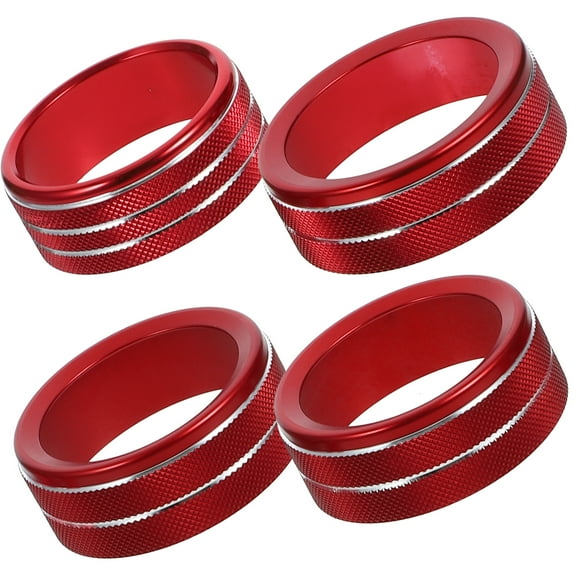 Modified Decorative Circle 4 Pcs Car Part Buttons Switch Mods Aluminum Alloy Red
