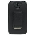 thumbnail image 3 of Case for TCL Flip 3 Phone, Nakedcellphone [Black Vegan Leather] Form-Fit Cover [Built-In Screen Protection] and [Metal Belt Clip] for T435 (2024), 3 of 10