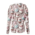 thumbnail image 5 of Womens Christmas Fleece Hoodie Zip Up Faux Fur Trim Long Sleeve Jacket Western Sherpa Lined with Pockets, 5 of 5