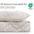thumbnail image 6 of Exclusivo Mezcla 100% Cotton Quilts Queen Size Beige, Soft Breathable Bedspread Gauze Boho Pattern Coverlet Lightweight Queen Quilt Bedding Set for All Seasons( 1 Quilt and 2 Pillow Shams), 6 of 7