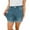 Dark Blue, variant on Biziza Denim Shorts for Women Mid Rise Ripped Elastic Waist Stretch Folded Hem Plus Size Jean Shorts with Pockets S-5XL