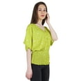 thumbnail image 4 of Moomaya Hauts Imprimés Chauve-Souris pour Femmes Col en V Blouse Décontractée d'Été Tunique de Mode, 4 of 7