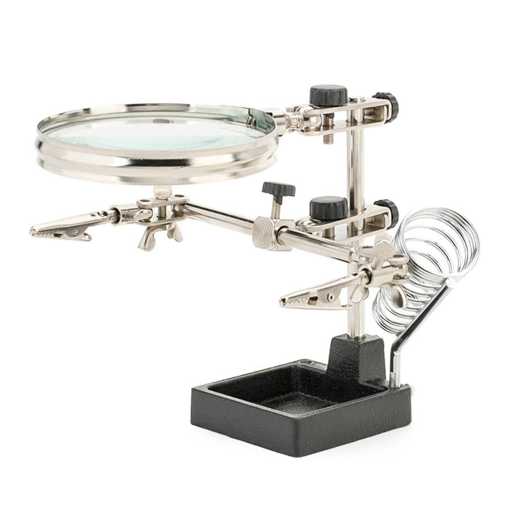 MOMOJIA MagnifyingGlass Soldering Iron Stand Magnifier Welding Rework-Repair Holder Tool